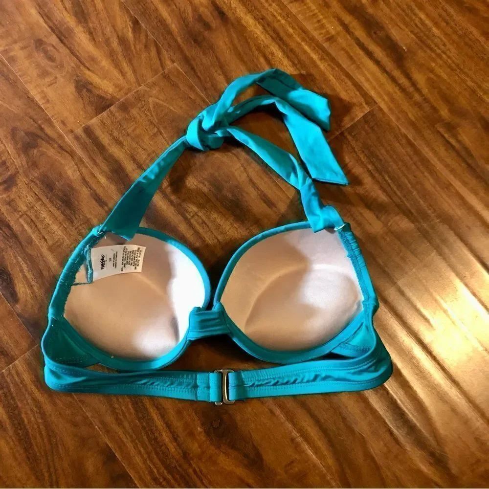 Mossimo Turquoise Bikini Push-up Swim Top Size Small - Picture 2 of 6
